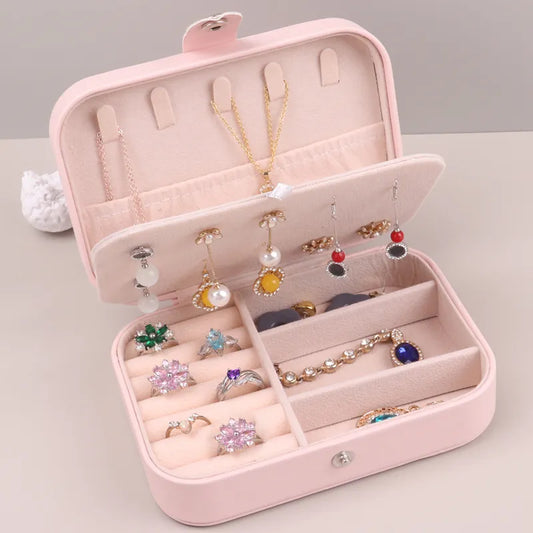 Portable Jewelry Storage Box - Travel Organizer
